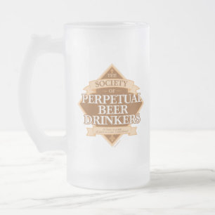 Samenleving van eeuwige bier D Geborsteld Glas Bie Matglas Bierpul