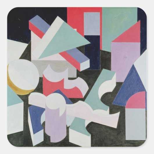 Samenstelling, 1927 vierkante sticker (Voorkant)