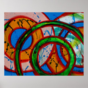 Samenstelling #20 door Michael Moffa Poster