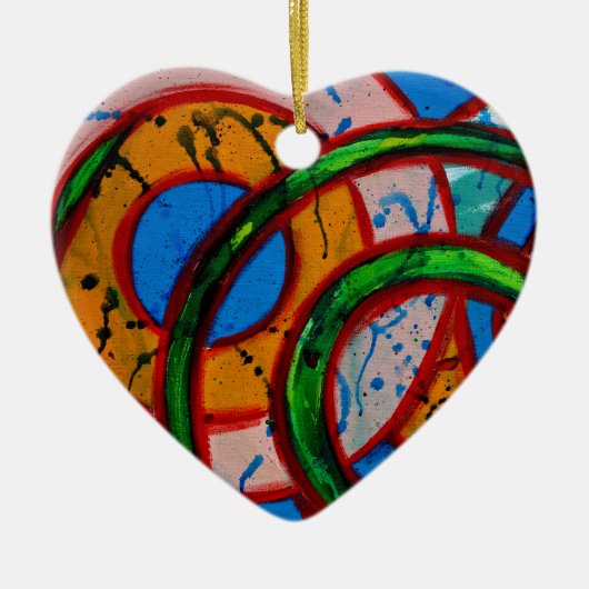 Samenstelling #20A door Michael Moffa Keramisch Ornament (Voorkant)