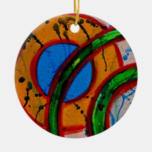 Samenstelling #20A door Michael Moffa Keramisch Ornament (Voorkant)