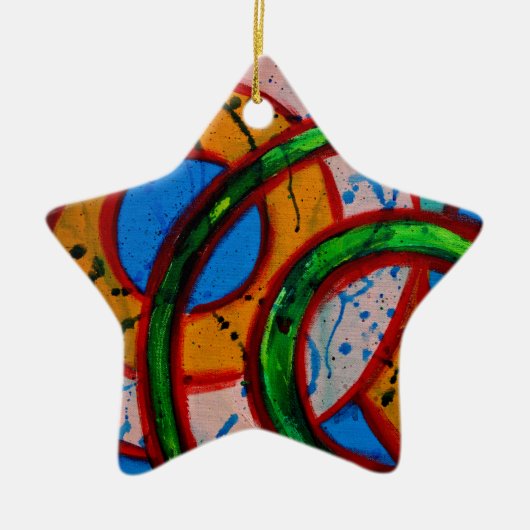 Samenstelling #20A door Michael Moffa Keramisch Ornament (Voorkant)