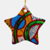 Samenstelling #20A door Michael Moffa Keramisch Ornament (Achterkant)