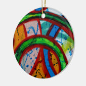 Samenstelling #20B door Michael Moffa Keramisch Ornament (Links)