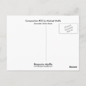 Samenstelling #22 door Michael Moffa Briefkaart (Achterkant)