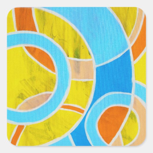 Samenstelling #23 door Michael Moffa Vierkante Sticker (Voorkant)