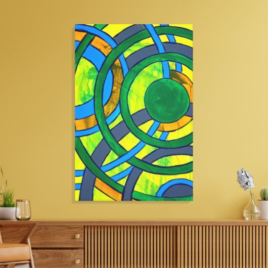 Samenstelling #28 door Michael Moffa Canvas Afdruk (Insitu (Woonkamer))