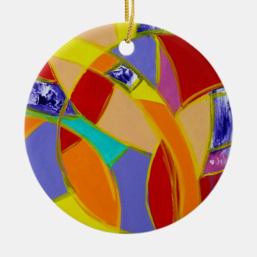 Samenstelling #5 door Michael Moffa Keramisch Ornament (Voorkant)