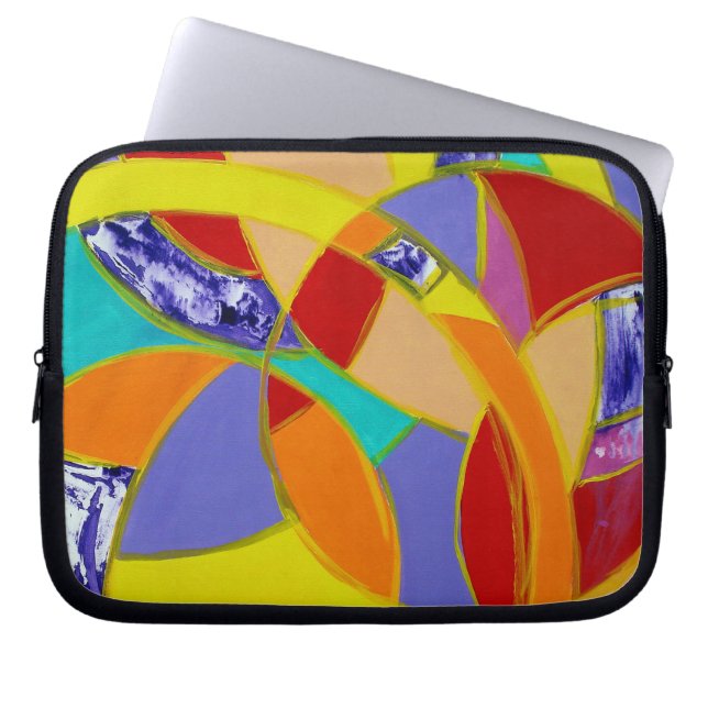 Samenstelling #5 door Michael Moffa Laptop Sleeve (Voorkant)