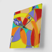 Samenstelling #5 door Michael Moffa Vierkante Klok (Hoek)