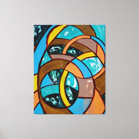 Samenstelling #8 Trio door Michael Moffa Canvas Afdruk (Voorkant)