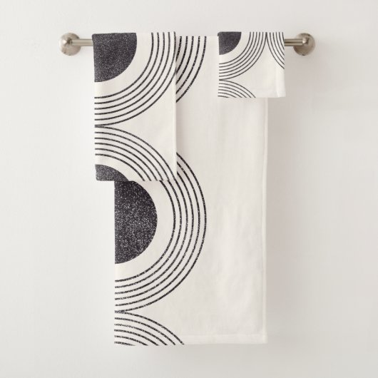 Samenstelling abstracte cirkels bad handdoek (Insitu)