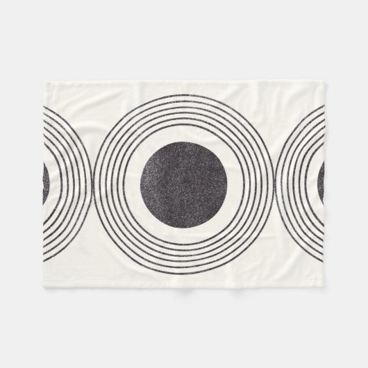 Samenstelling abstracte cirkels fleece deken (Voorkant (Horizontaal))