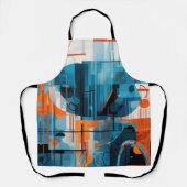 Samenstelling abstracte geometrische vormen schort (Voorkant)