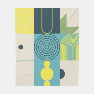 Samenstelling Bauhaus, met abstracte ele Fleece Deken