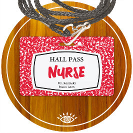 Samenstelling Boek Nurse Hall Pass voor opvoeders Badge