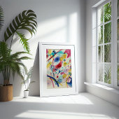 Samenstelling in Rood Blauw Groen Geel | Kandinsky Poster