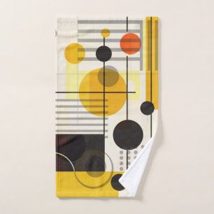 Samenstelling kleurrijke geometrische vormen bad handdoek