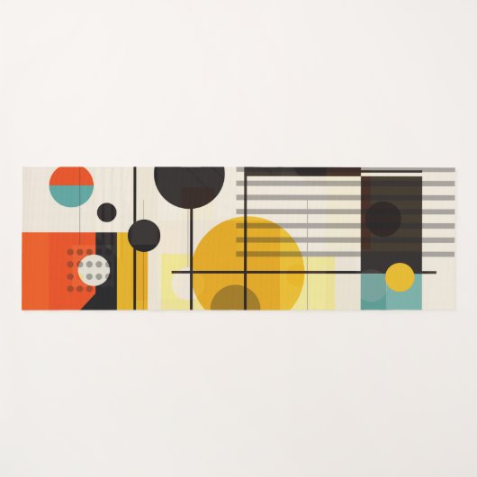 Samenstelling kleurrijke geometrische vormen yogamat (Voorkant (horizontaal))