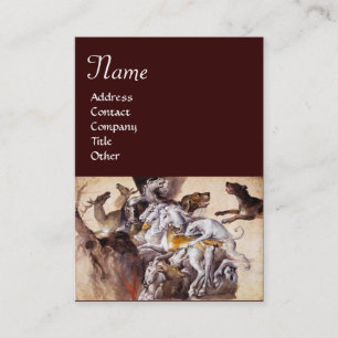 SAMENSTELLING MET DIEREN, HORSEN, DEERS, HONDEN VISITEKAARTJE