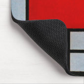 Samenstelling met groot rood vlak muismat (Hoek)