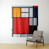 Samenstelling met groot rood vlak wandkleed (In situ)