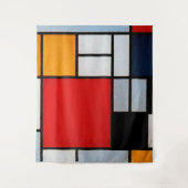 Samenstelling met groot rood vlak wandkleed (Voorkant)