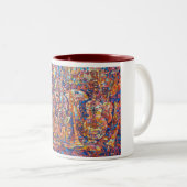 Samenstelling met muziekinstrumenten Mok schildere (Voorkant rechts)