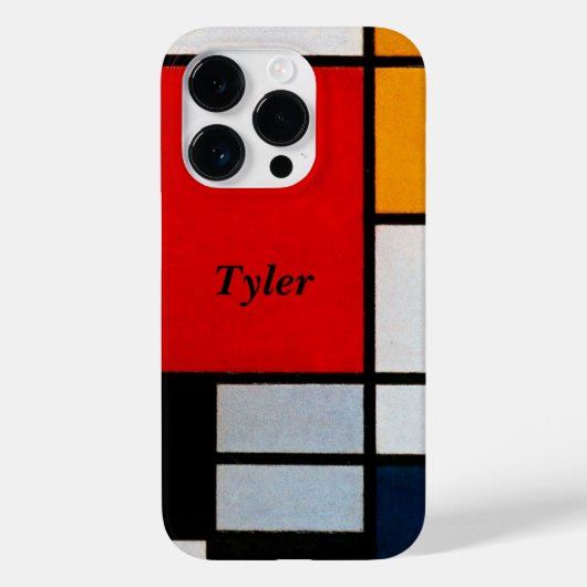 Samenstelling met SJABLOON met groot rood vlak Case-Mate iPhone Case (Achterkant)