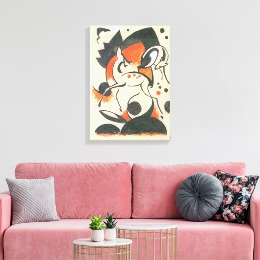 Samenstelling met Two Deer door Franz Marc Canvas Afdruk (Insitu (Woonkamer))