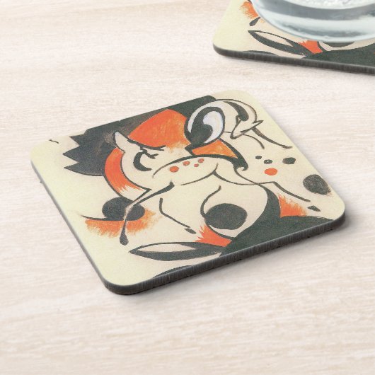 Samenstelling met Two Deer door Franz Marc Drankjes Onderzetter (Linkerzijde)