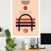 Samenstelling moderne kunstgeometrische vormen 2 poster (Thuiskantoor)