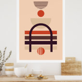 Samenstelling moderne kunstgeometrische vormen 2 poster (Keuken)