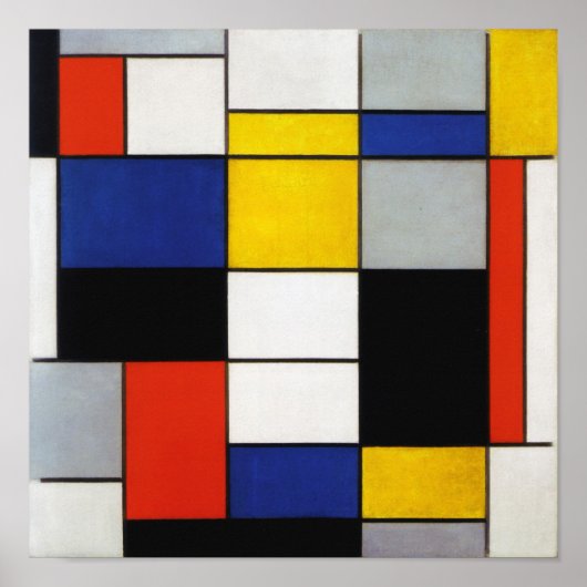 Samenstelling Mondriaan Poster (Voorkant)