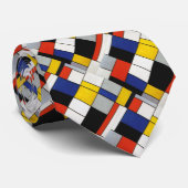 Samenstelling Mondriaan Stropdas (Opgerold)