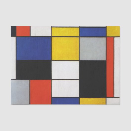Samenstelling Mondriaan Tissuepapier (Voorkant)