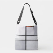 Samenstelling (Nr. 1) Grijsrood | Piet Mondriaan | Crossbody Tas (Voorkant)