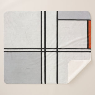 Samenstelling (Nr. 1) Grijsrood   Piet Mondriaan   Sherpa Deken