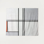 Samenstelling (Nr. 1) Grijsrood | Piet Mondriaan | Wandkleed (Voorkant (horizontaal))