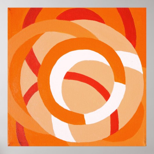 Samenstelling nr. 43 - Oranje monochrome Poster (Voorkant)