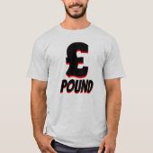 Samenstelling pond sterling, grijs t-shirt (Voorkant)