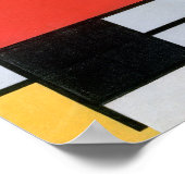 Samenstelling Rood, Geel, Blauw, Zwart, Mondriaan Poster (Hoek)