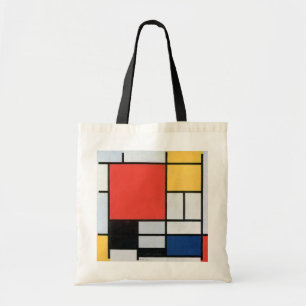 Samenstelling Rood, Geel, Blauw, Zwart, Mondriaan Tote Bag