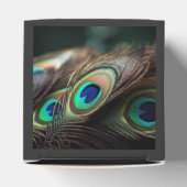 Samenstelling van heldere pauwenveren bedankdoosjes (Bovenkant)