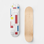 Samenstelling van rood, geel en blauw skateboard (Voorkant)
