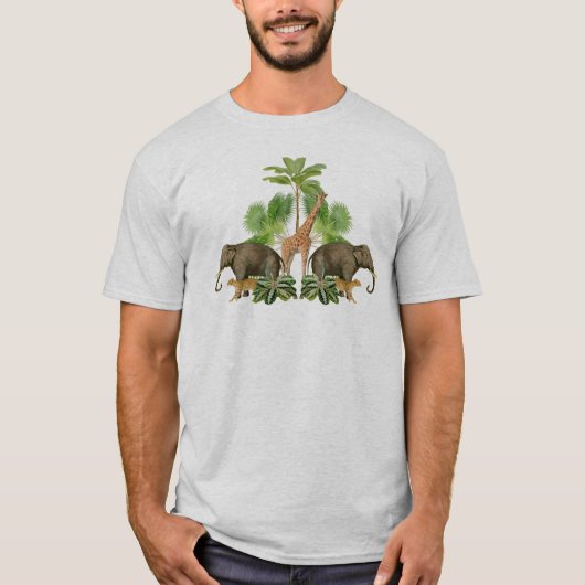 Samenstelling van tropische dieren t-shirt (Voorkant)