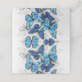 Samenstelling van witte en blauwe vlinders (Buitenkant ongevouwen)