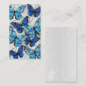 Samenstelling van witte en blauwe vlinders advieskaart (Voorkant / Achterkant)