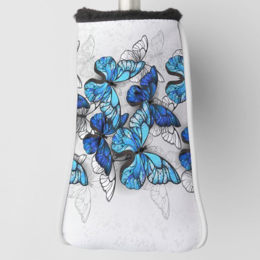 Samenstelling van witte en blauwe vlinders golfheadcover (Draai 90)