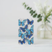 Samenstelling van witte en blauwe vlinders informatiekaartje (Staand voorkant)